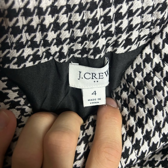 J.Crew Houndstooth Skirt | Black White Classic | Size 4 - Picture 3 of 4